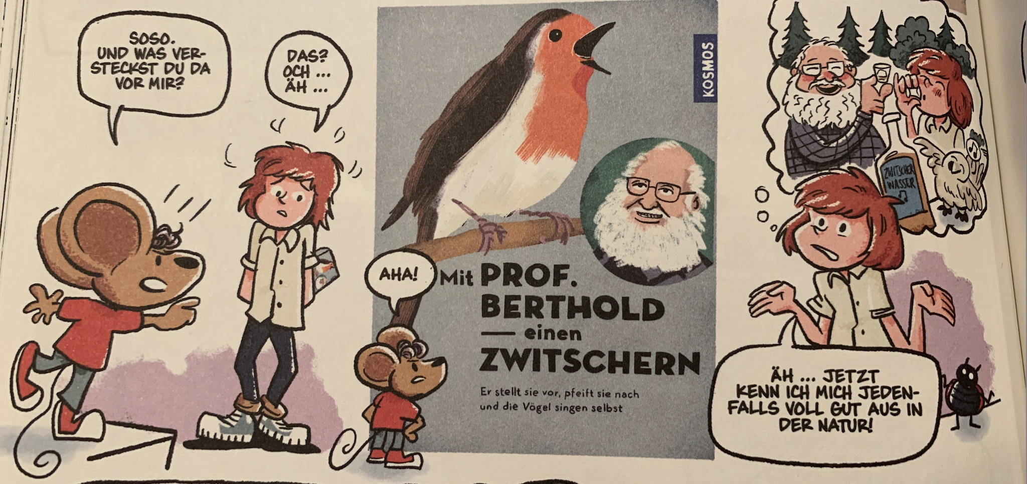 Abbildung 2: Einen Zwitschern mit Professor Berthold.